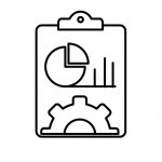 SEO Analytics Black Line Icon - 25 Business Outline Icon Set